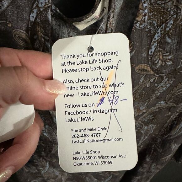 Millibon USA Boho Tunic Dress Size M NWT Paisley Floral Print - Picture 3 of 8